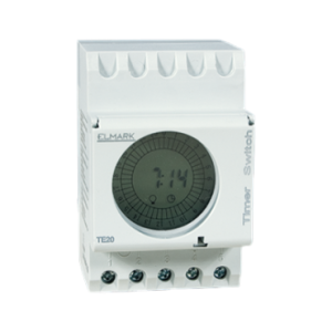 Programmable weekly timer TE20, 230VAC, 1NO/NC, 30A, 3 | Easi-spare