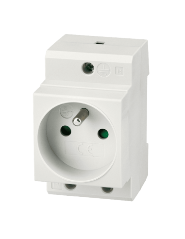 Single-phase socket 220 V 16A DIN rail ELMARK | EASI-Spare