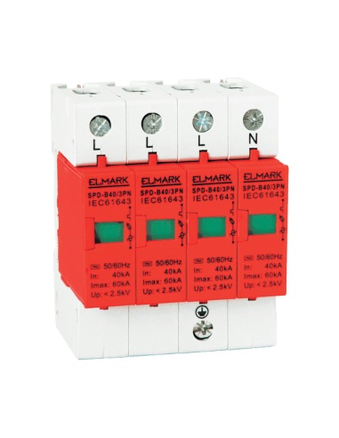 Surge arrester 3P+N or 4-pole for protecting circuits | EASI-spare