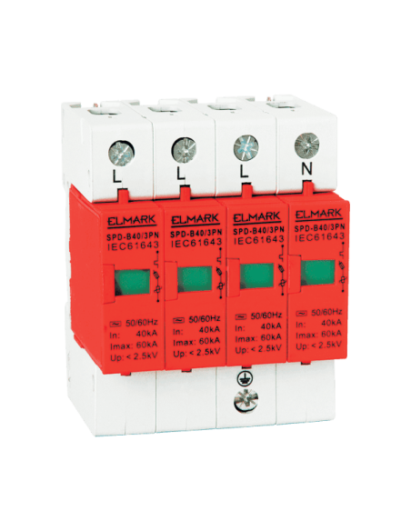 Surge arrester 3P+N or 4-pole for protecting circuits | EASI-spare