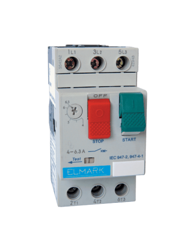Thermal-magnetic circuit breaker to protect electric motor