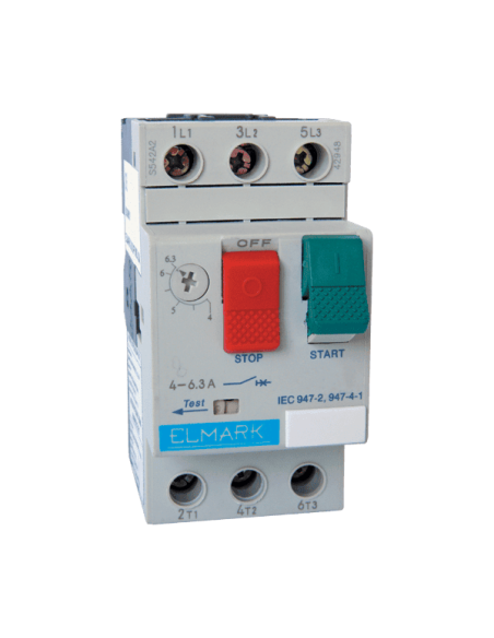 Thermal-magnetic circuit breaker to protect electric motor