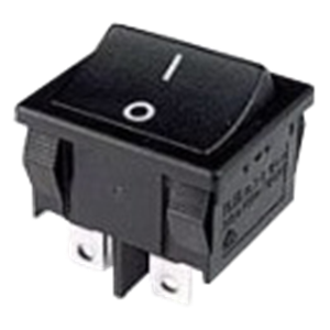 Pushbutton 19x22mm bipolar 2NO, ON/OFF | EASI-Spare