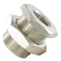 Nickel-plated brass female / female bulkhead penetration | Easi-spare