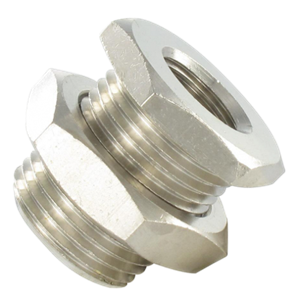 Nickel-plated brass female / female bulkhead penetration | Easi-spare