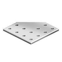 5 hole aluminium connection plate in T