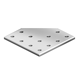 5 hole aluminium connection plate in T