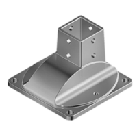 Floor mount base aluminium profile