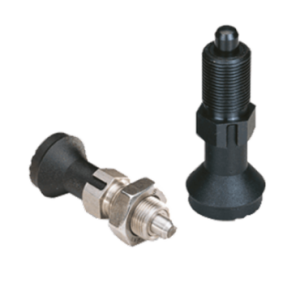 Index plunger with locking slot and nut