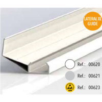 Profile support for manual linear roller guide rail
