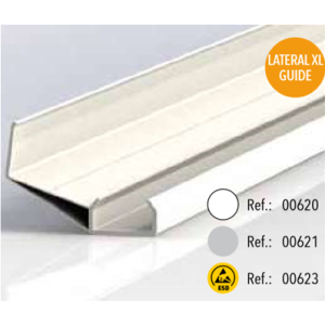 Profile support for manual linear roller guide rail