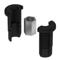 Threaded sleeve M12 for round aluminium profile D28L | EASI-Spare