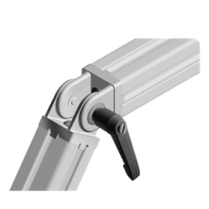 Pivot joint aluminium profile with locking lever | EASI-Spare