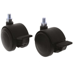 Twin castors with brake for aluminium profile | Easi-Spare