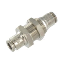 Double or bent bulkhead coupling Ø6 and Ø8