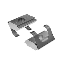 Roll-in T-slot nut with spring leaf