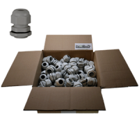 Grey cable gland from M12 to M25 batch of 100 units