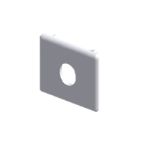 Square cover with hole profile Aluneed TB