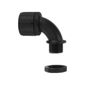 Elbow cable gland 90° for flexible conduit | Easi-spare