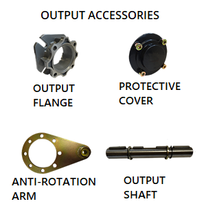 Output accessories for gear unit TKB48