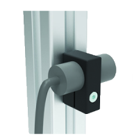 Sensor mounting block for aluminium profile